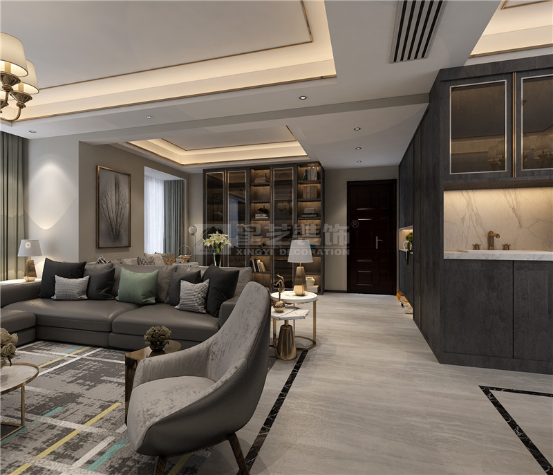 華發(fā)國(guó)賓壹號(hào) 140平書(shū)房裝修效果圖