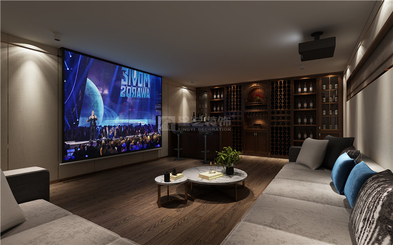 保利滿星花園 450平負(fù)二樓娛樂(lè)室裝修效果圖