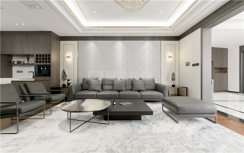 一品尊府220平客廳裝修實(shí)景圖