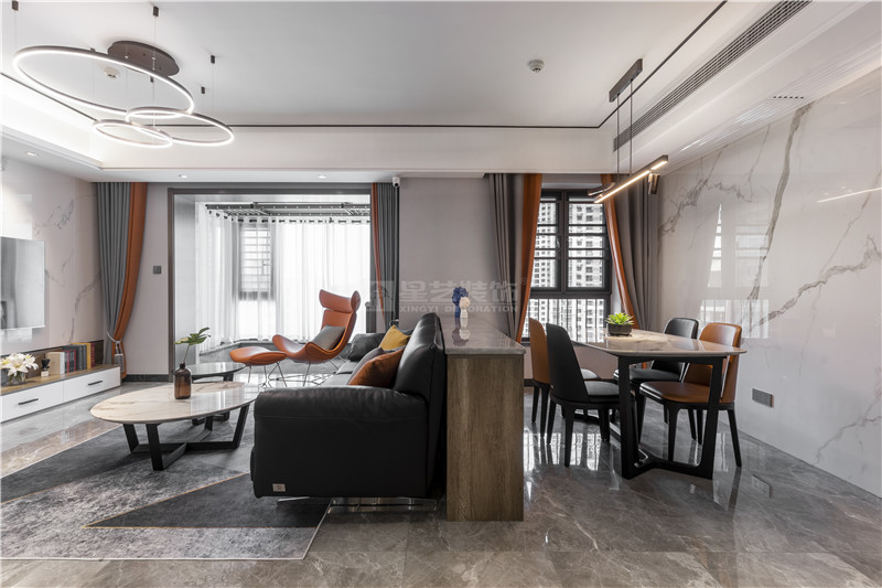 榮和千千樹 108平客餐廳裝修實景圖