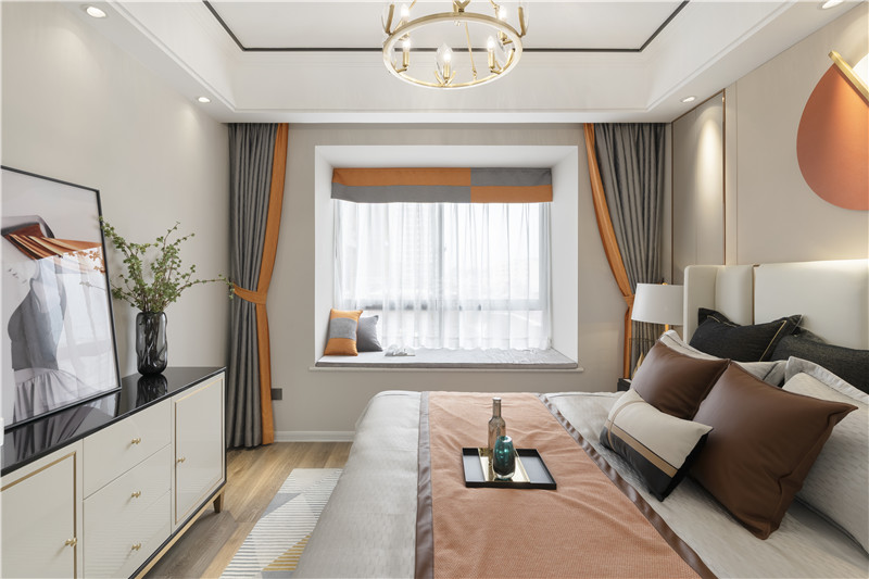 來(lái)賓樣板房 126平臥室裝修實(shí)景圖