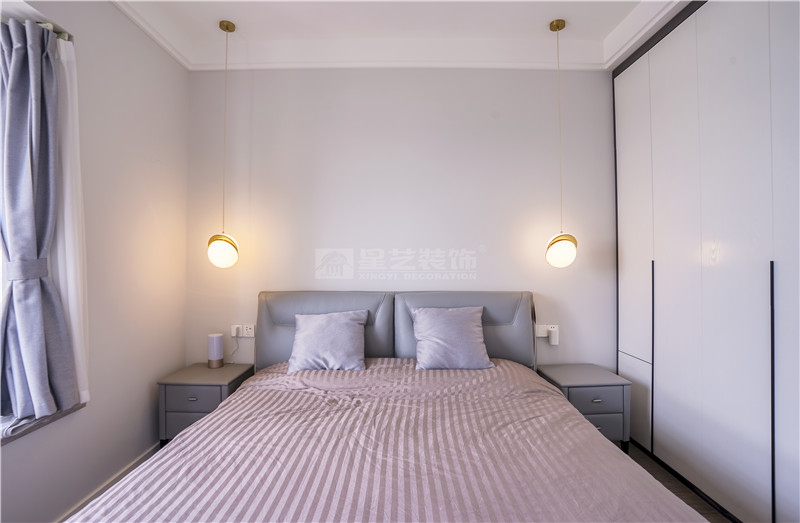 湖畔書院140平臥室裝修實(shí)景圖