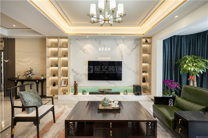 冠江墅 170平客廳裝修實景圖