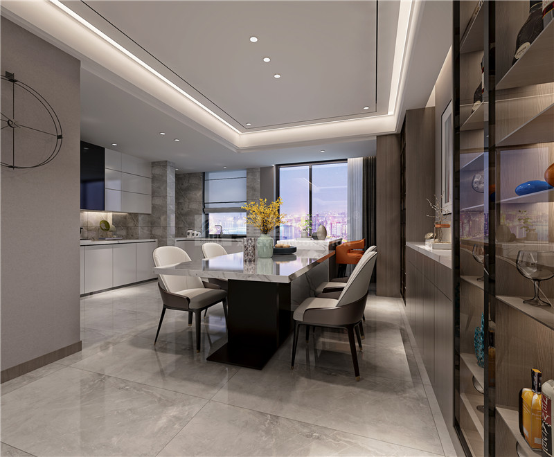萬科時代廣場187平餐廳裝修效果圖