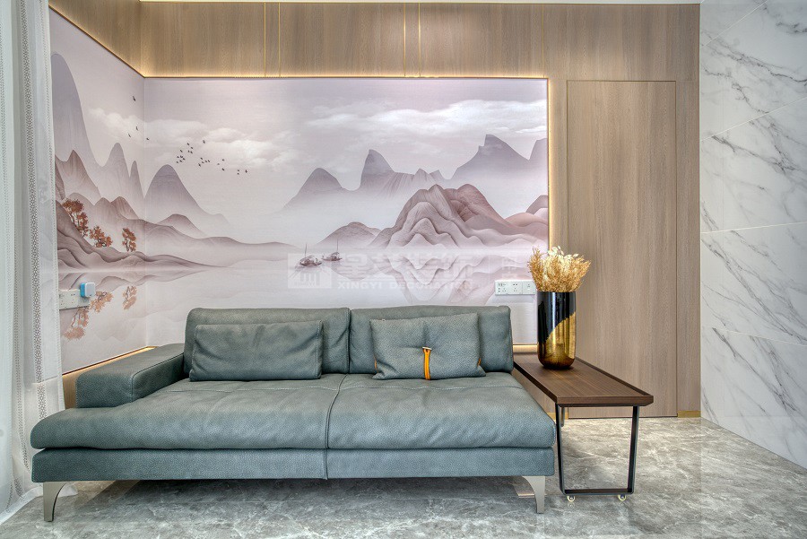 招商十里云裳160平新中式客廳實景