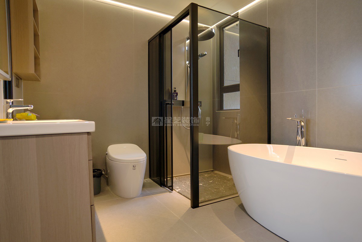 嘉和城溫泉小鎮(zhèn)170平現(xiàn)代風(fēng)格衛(wèi)生間裝修實景