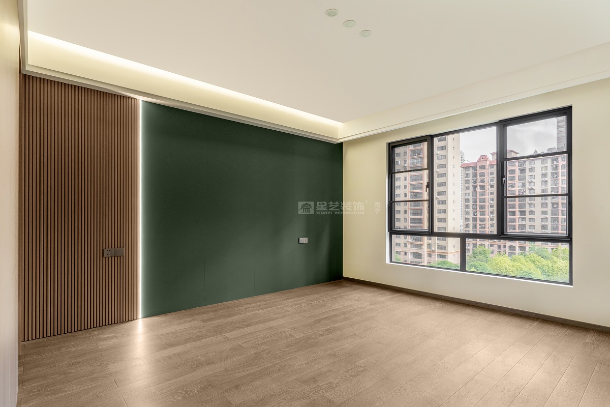 碧貴園230平現(xiàn)代風格臥室裝修實景