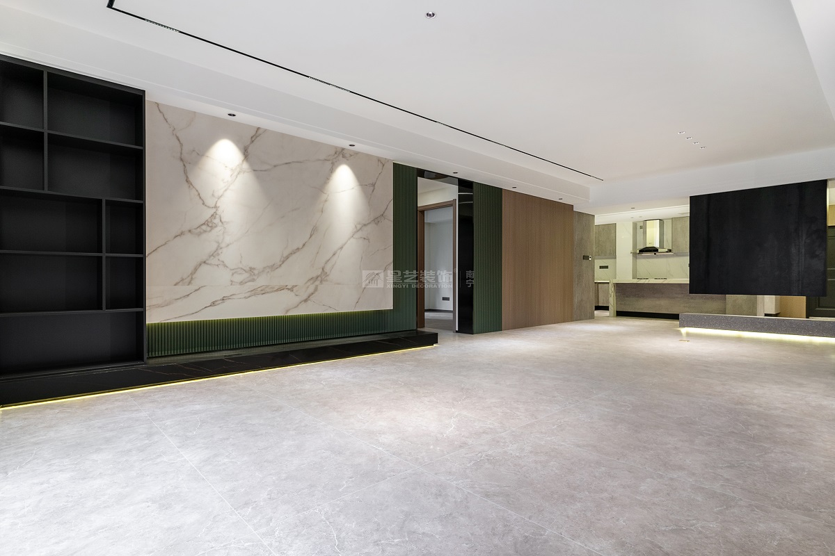 碧貴園230平現(xiàn)代風格客廳裝修實景