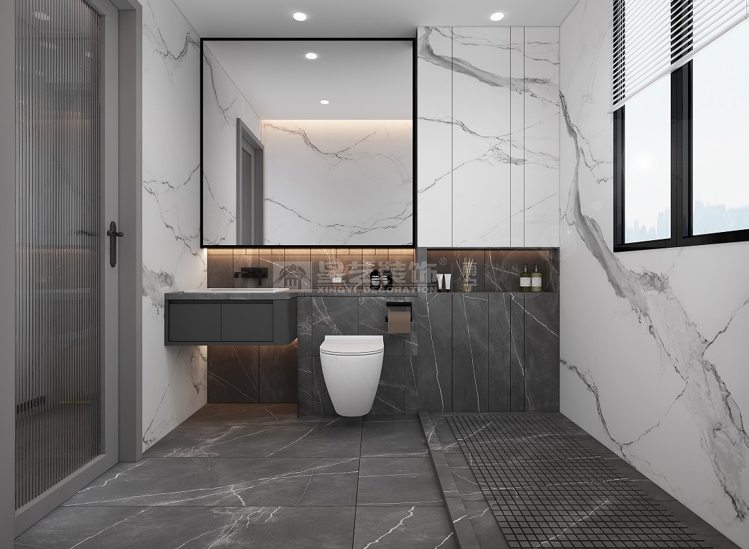 翡翠時光128平現(xiàn)代風(fēng)格衛(wèi)生間裝修效果圖