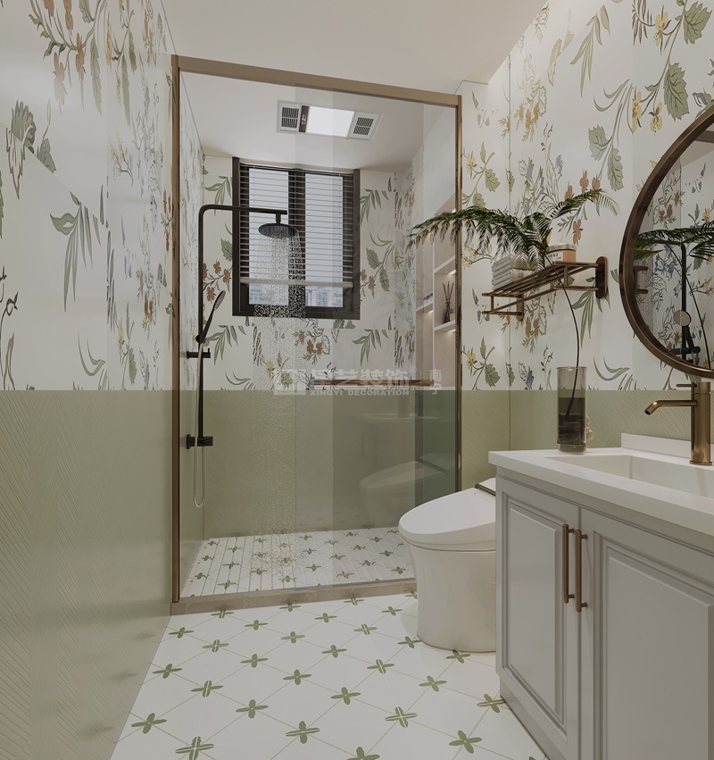 唐樾青山100平法式風格衛(wèi)生間裝修效果圖