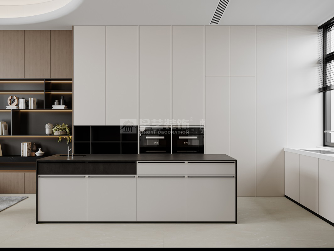 龍光天曜400平極簡風格廚房裝修效果圖