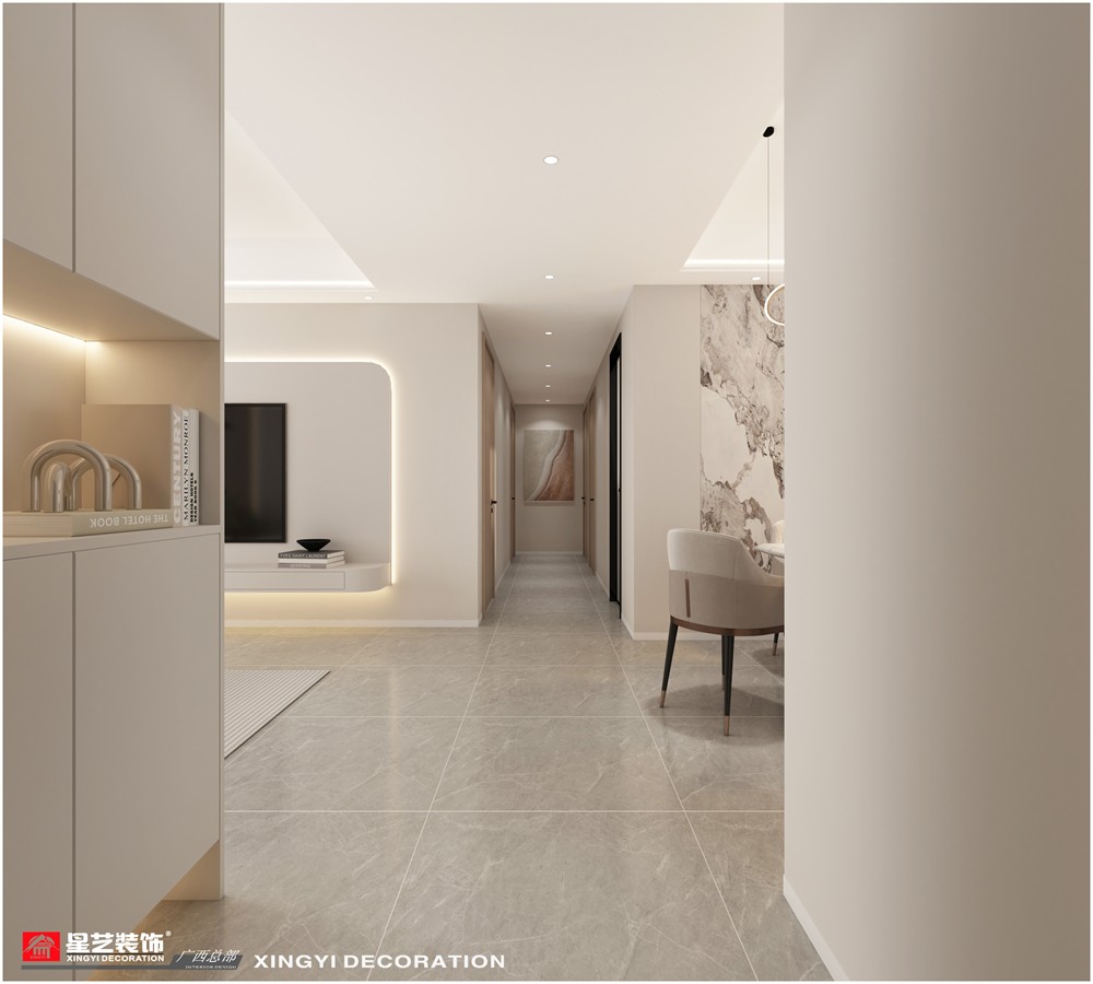 光明城市118平現代簡約入戶裝修效果