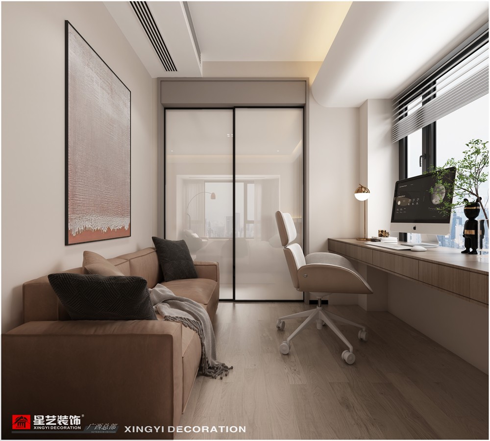 青山府210平現(xiàn)代簡(jiǎn)約書房裝修效果