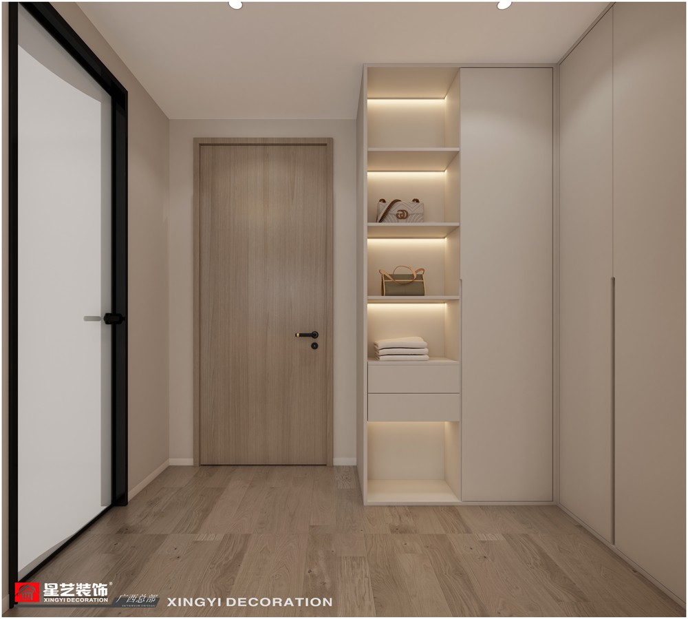 光明城市118平現代簡約衣帽間裝修效果