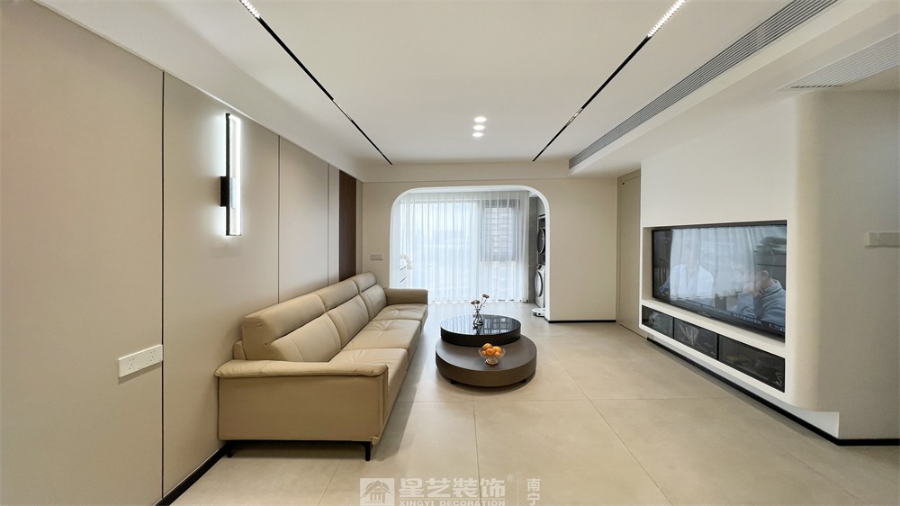 錦繡銘城80平現代簡約客廳裝修完工實景