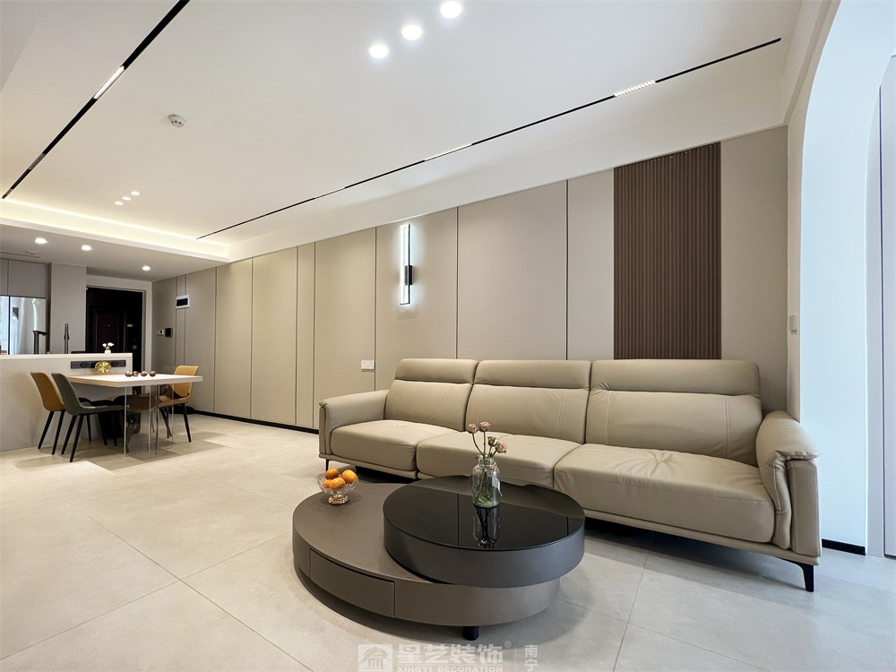 錦繡銘城80平現代簡約客廳裝修完工實景