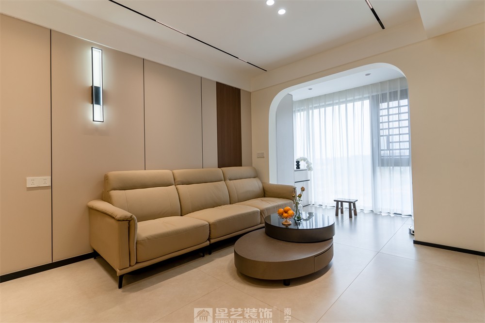 錦繡銘城80平現代簡約客廳裝修完工實景