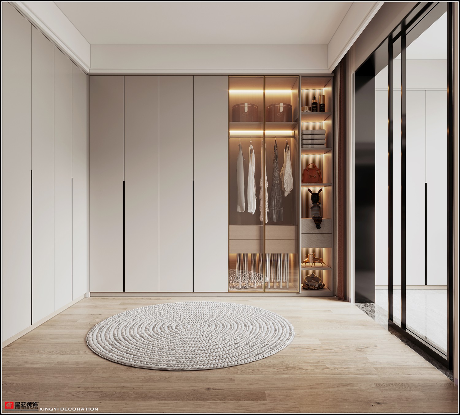 凱業(yè)花園135平現(xiàn)代風格衣帽間裝修效果圖