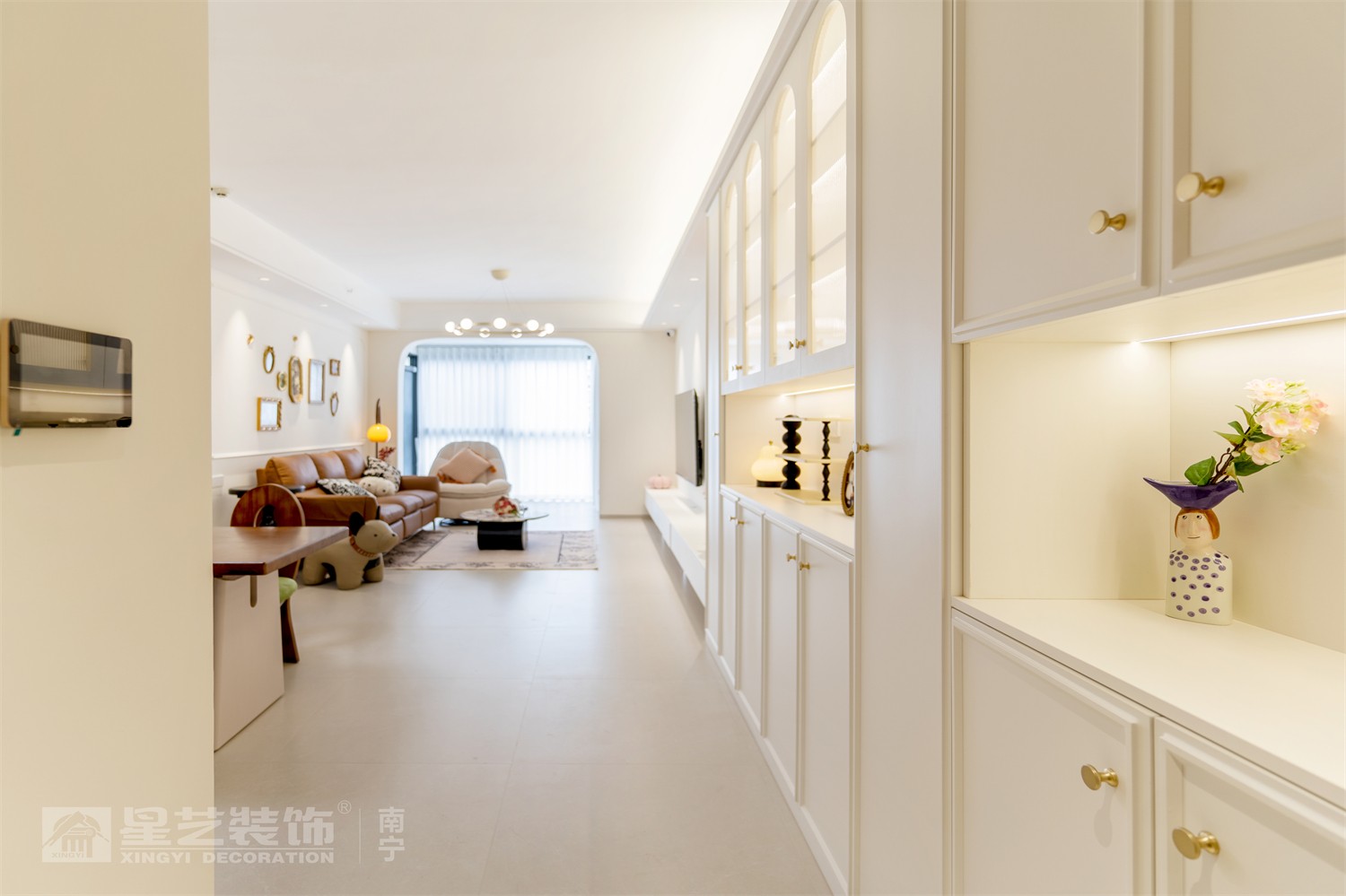 華潤(rùn)西園悅府118平法式入戶裝修完工實(shí)景圖