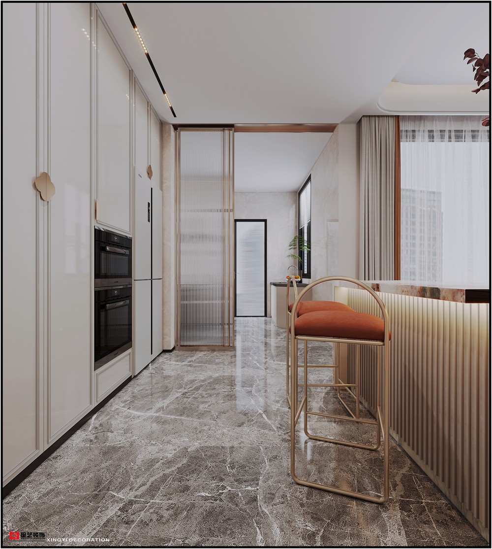 美泉1612現(xiàn)代輕奢230平吧臺(tái)裝修效果圖