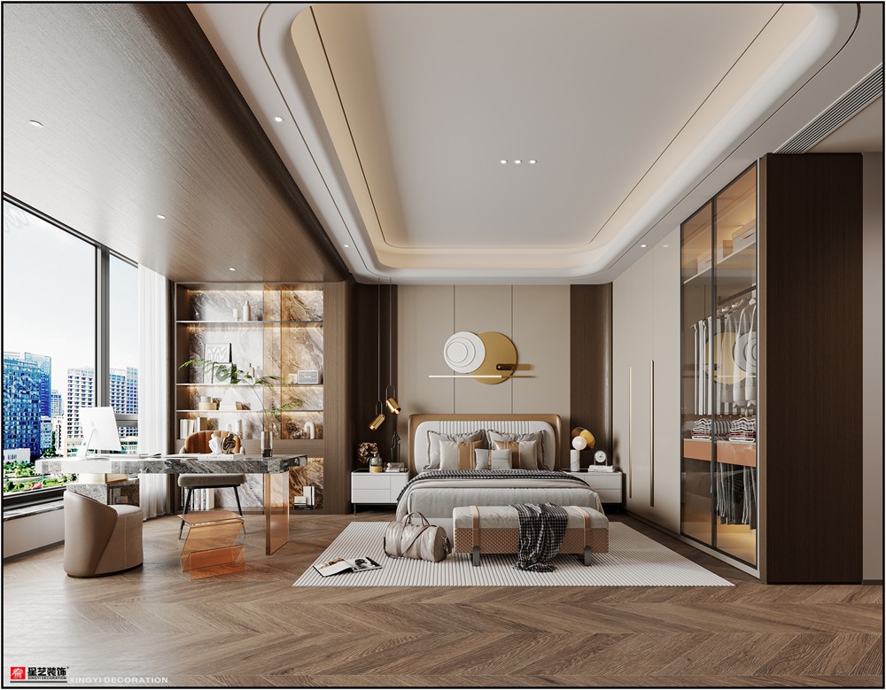 建發(fā)五象印月167平現(xiàn)代簡(jiǎn)約臥室裝修效果圖