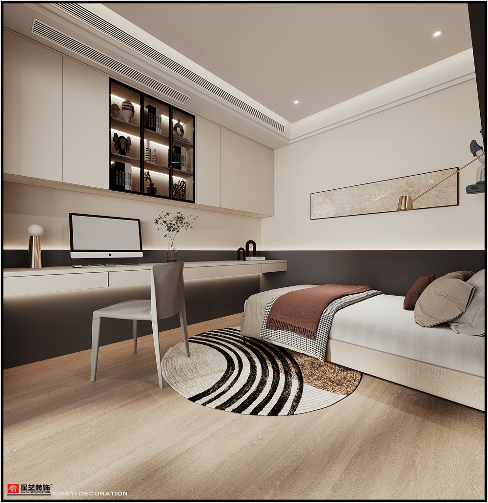 盛邦濱江府228平現(xiàn)代簡約鋼琴房裝修效果圖