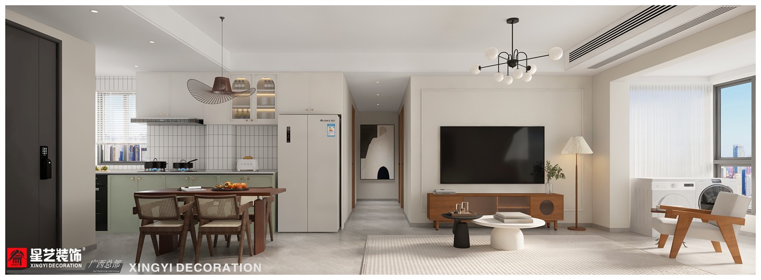 保利領(lǐng)秀府100平現(xiàn)代簡約客廳裝修效果圖