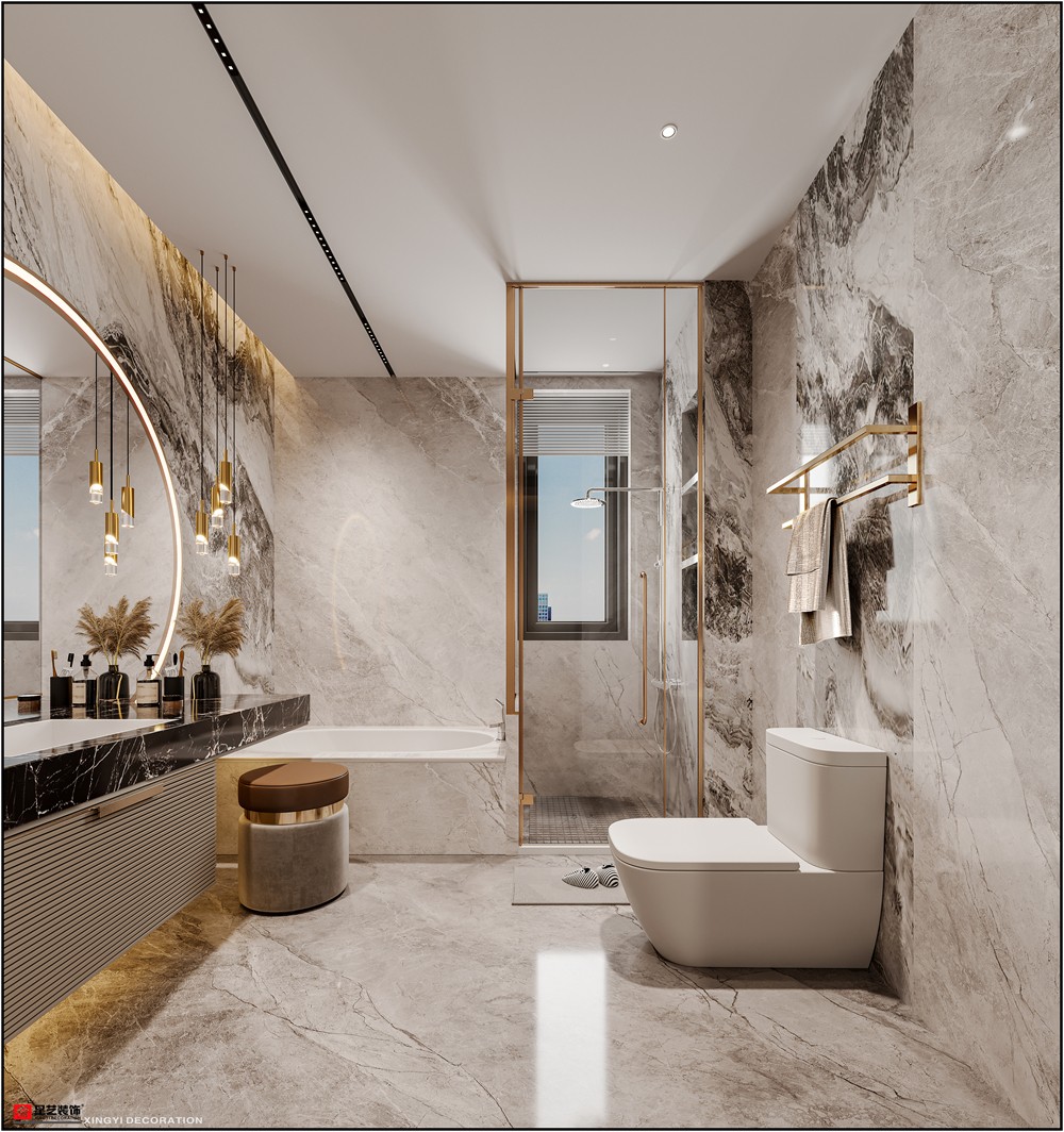 建發(fā)五象印月167平現(xiàn)代簡(jiǎn)約衛(wèi)生間裝修效果圖