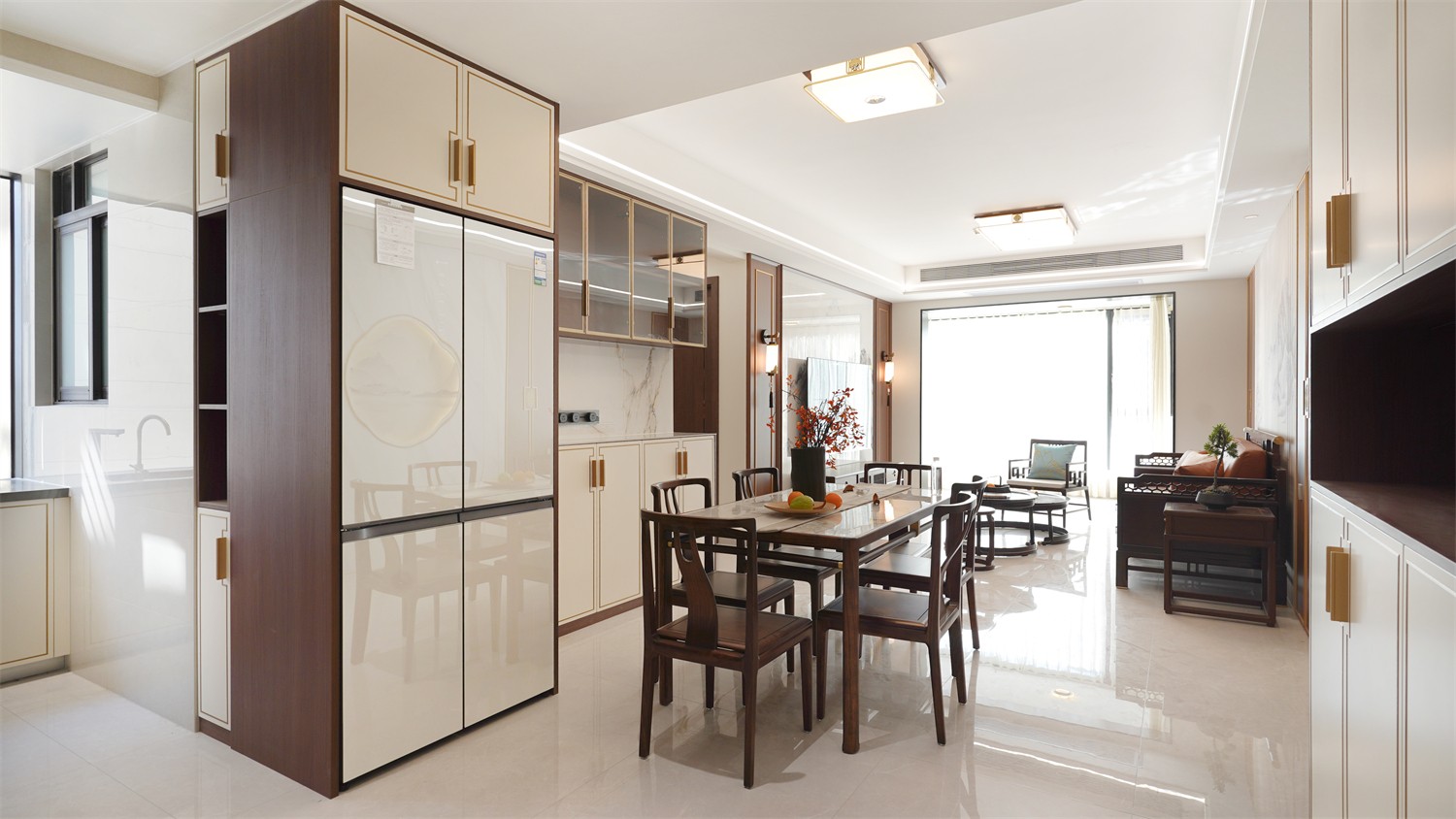 威寧青運村116平新中式餐廳裝修完工實景圖