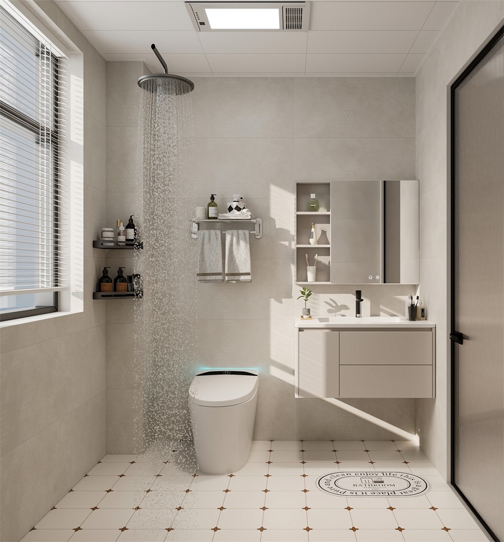 建工城140平現(xiàn)代風(fēng)格衛(wèi)生間裝修效果圖