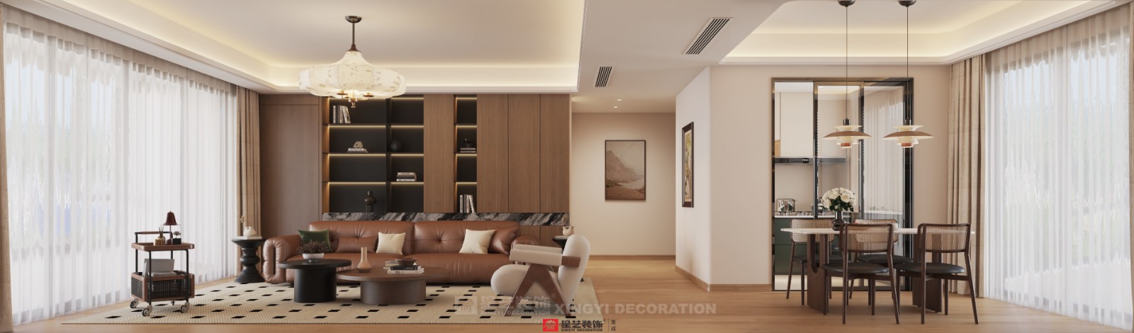 建發(fā)養(yǎng)云180平現(xiàn)代風(fēng)格客廳裝修效果圖