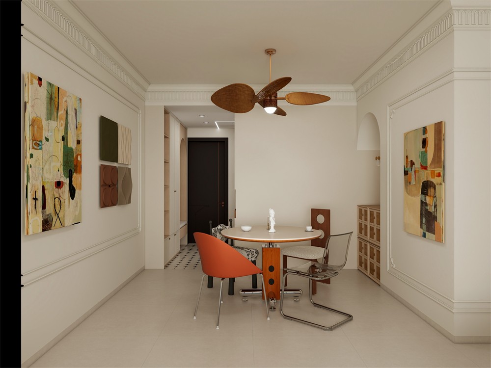 東盟世紀村80平輕式復古餐廳裝修效果圖