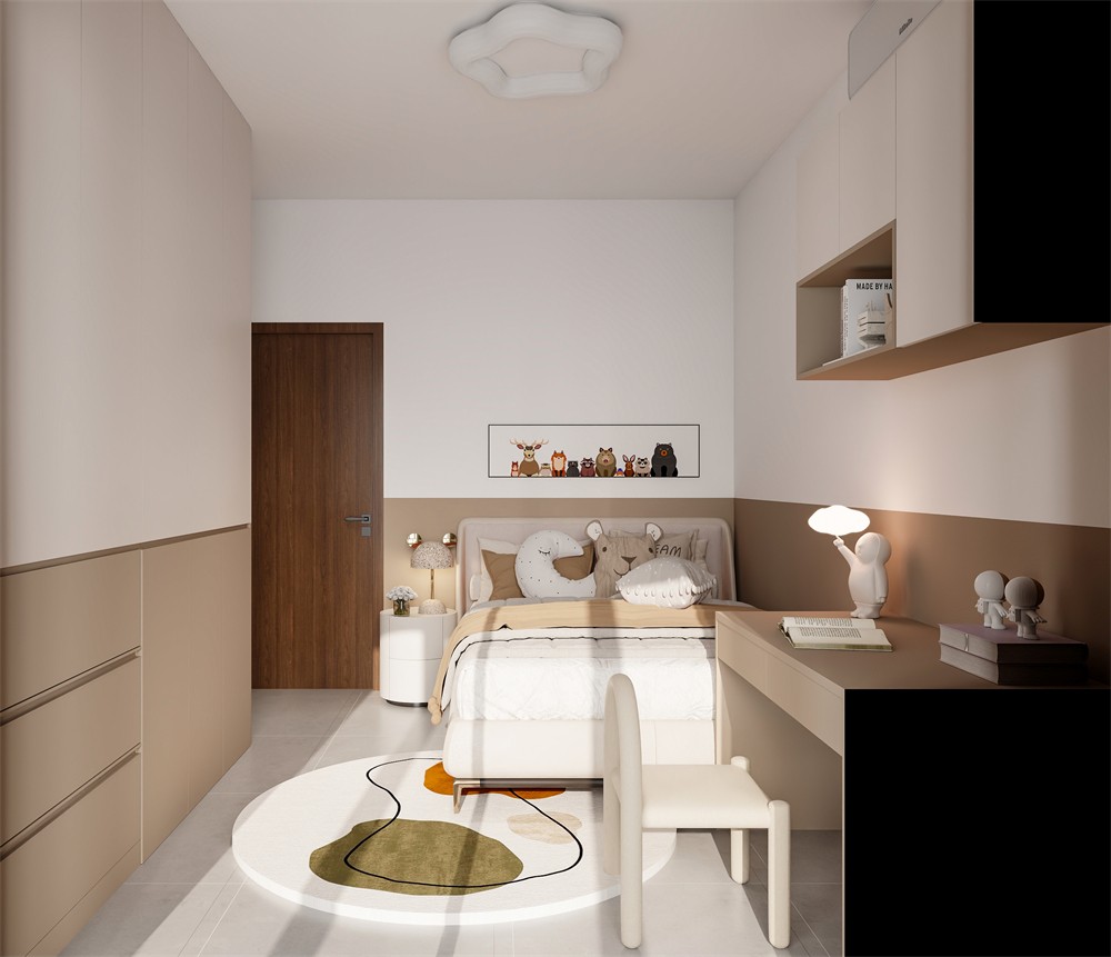 建工城140平現(xiàn)代風(fēng)格臥室裝修效果圖