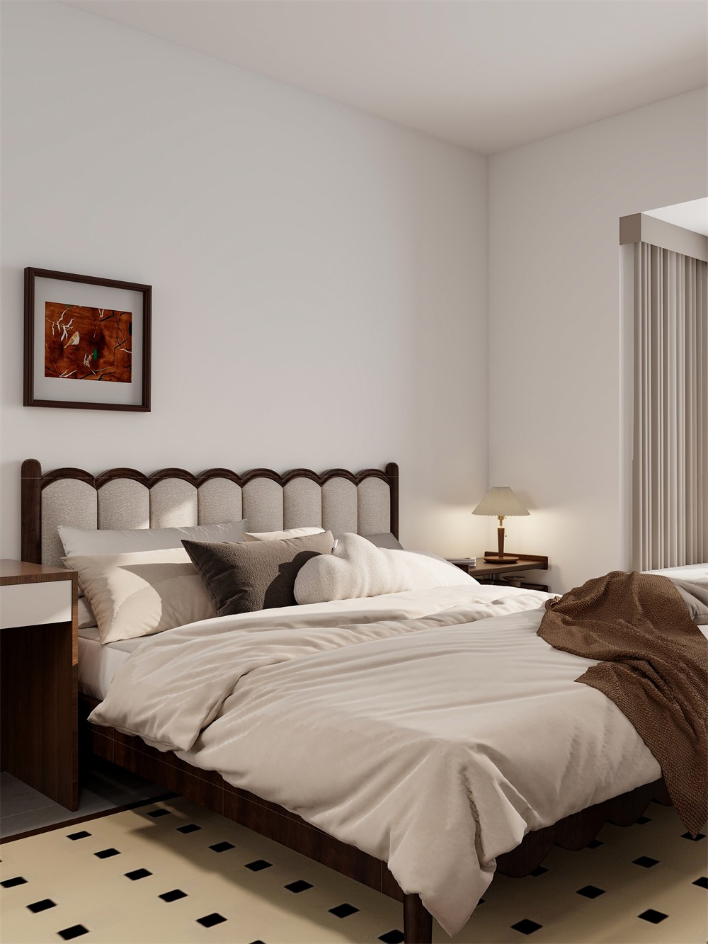 建工城140平現(xiàn)代風(fēng)格臥室裝修效果圖