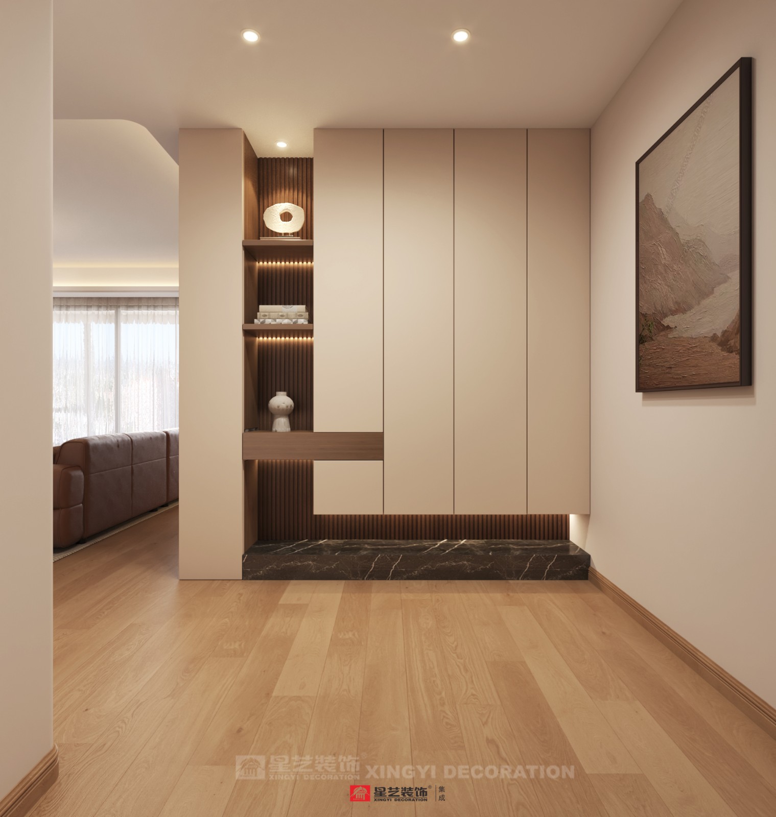 建發(fā)養(yǎng)云180平現(xiàn)代風(fēng)格玄關(guān)裝修效果圖