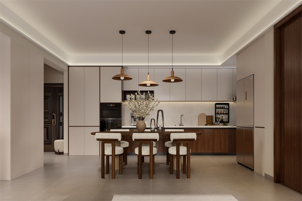 建工城140平現(xiàn)代風(fēng)格餐廳裝修效果圖