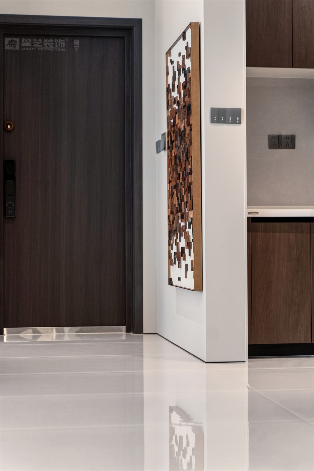 華潤西園潤府143平意式輕奢入戶裝修完工實(shí)景圖