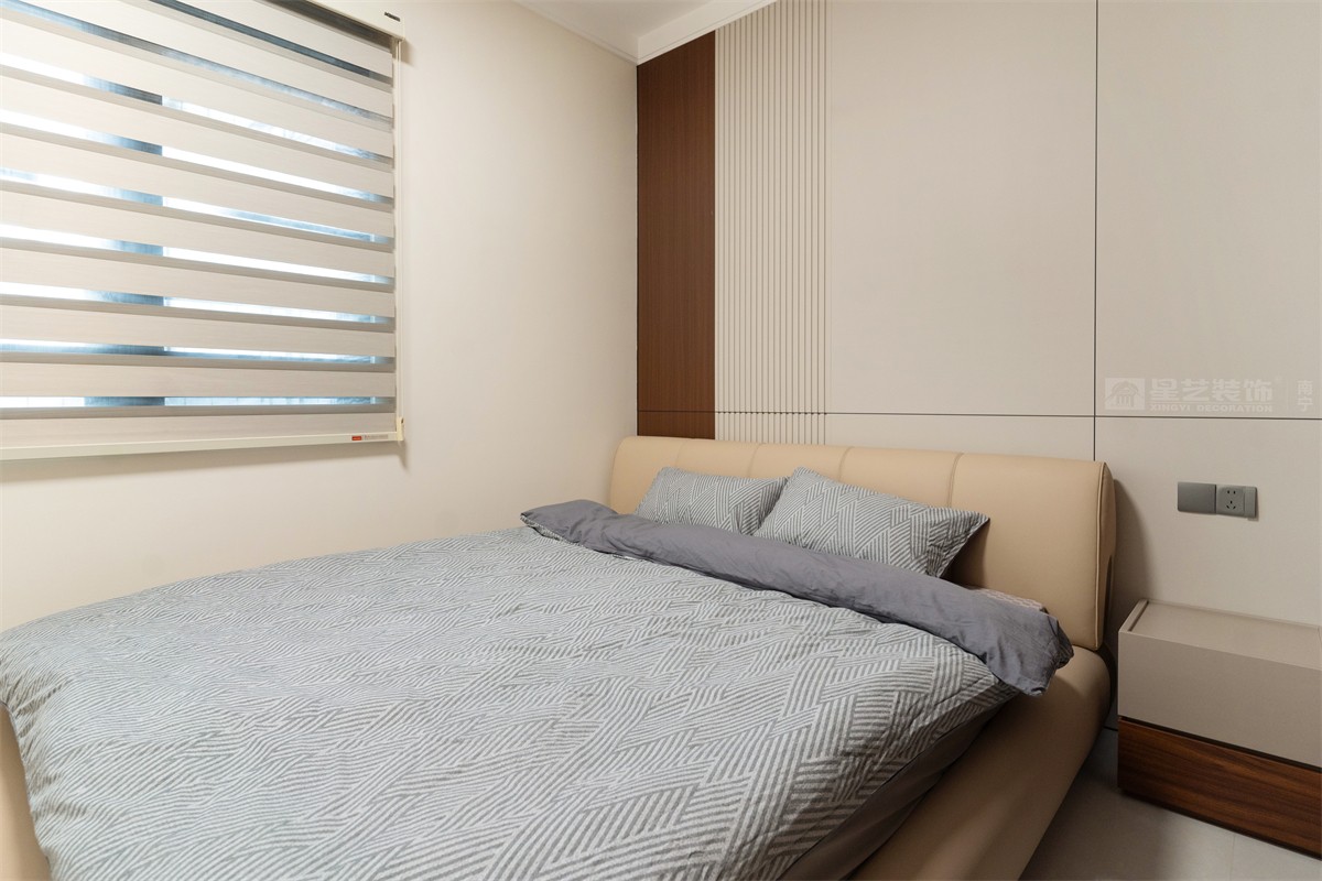 華潤西園潤府143平意式輕奢臥室裝修完工實(shí)景圖