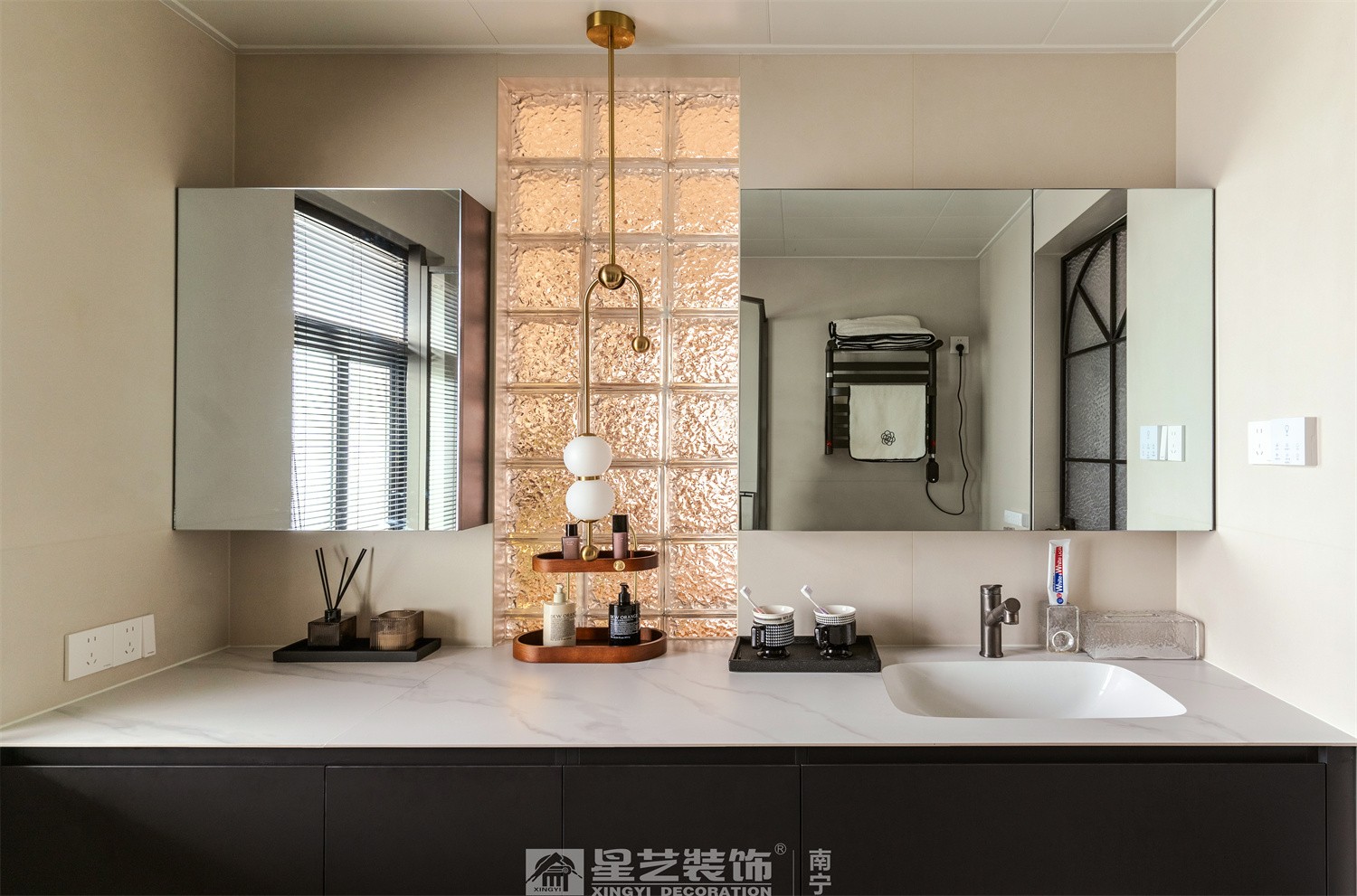 湖畔書院150平法式中古風(fēng)衛(wèi)生間裝修完工實(shí)景圖