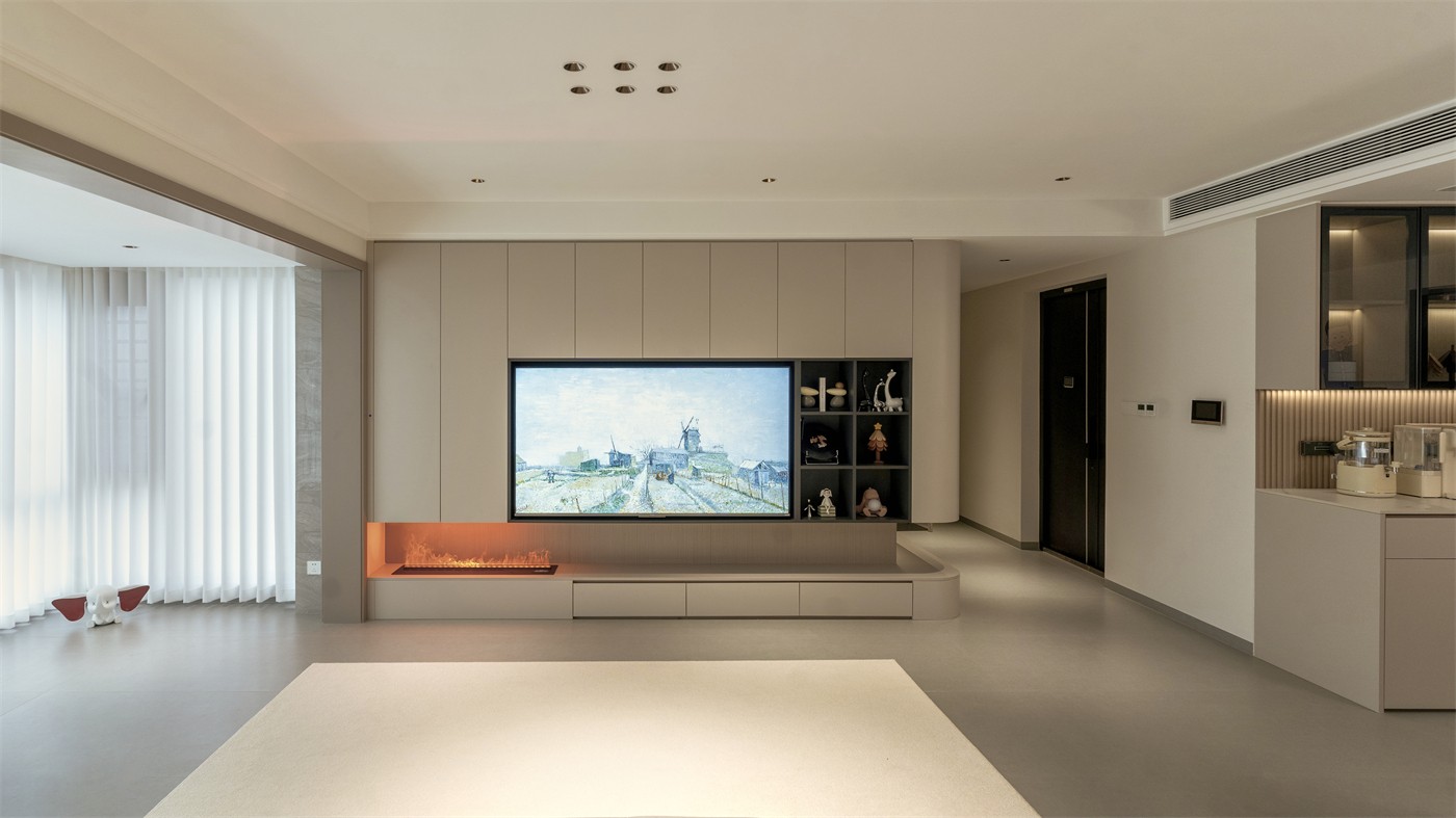 保利天悅臺143平現代風格客廳裝修實景圖