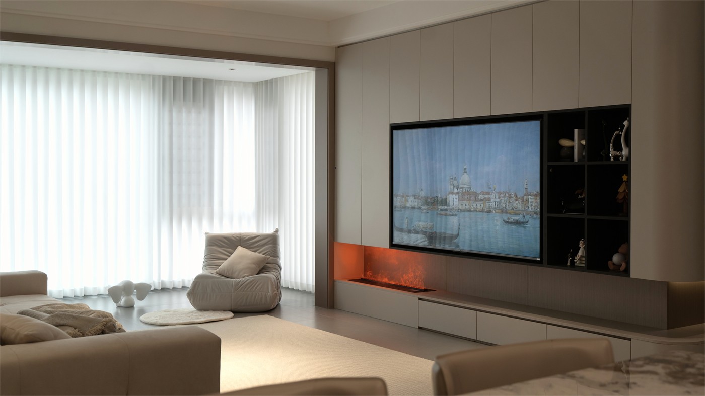 保利天悅臺143平現代風格客廳裝修實景圖