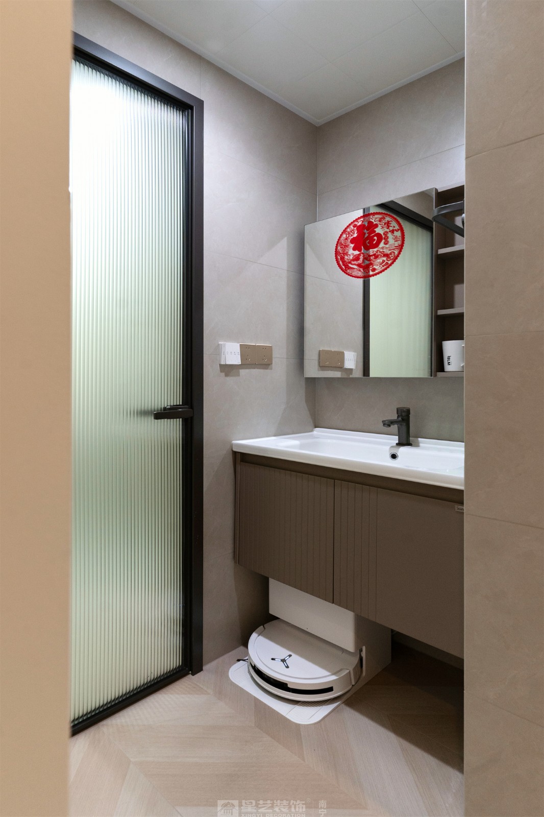 華潤(rùn)西園悅府86平原木風(fēng)衛(wèi)生間裝修完工實(shí)景圖