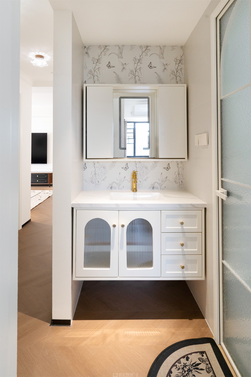 東方尊府118平中古風(fēng)衛(wèi)生間裝修完工實(shí)景圖