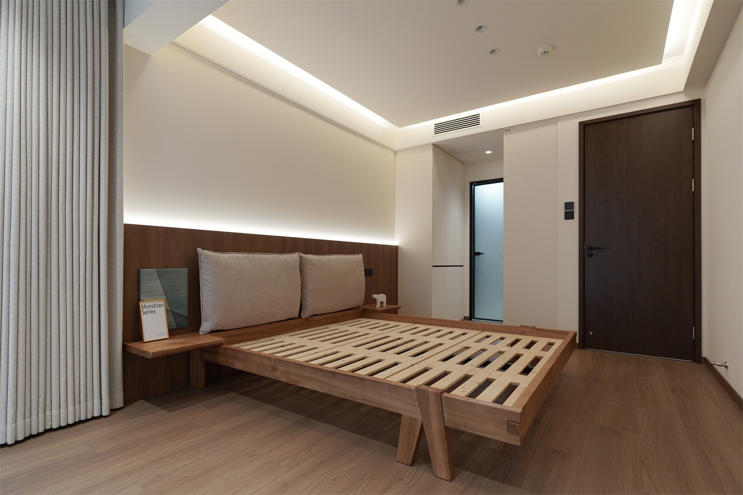 北投溪境119平中古風臥室裝修完工實景圖